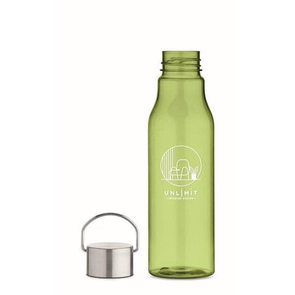 Obrázky: Zelená fľaša z RPET 600 ml s nerez.viečkom, Obrázok 4