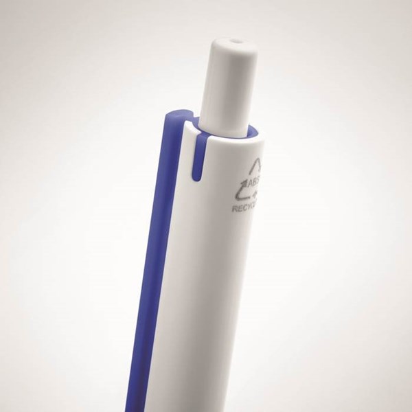 Obrázky: Bielo-modré pero z recyklovaného ABS, Obrázok 3