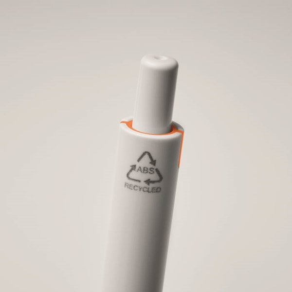 Obrázky: Bielo-oranžová pero z recyklovaného ABS, Obrázok 6