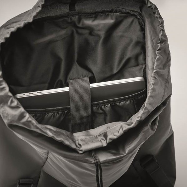Obrázky: Čierny reflexný outdoorový ruksak, Obrázok 10