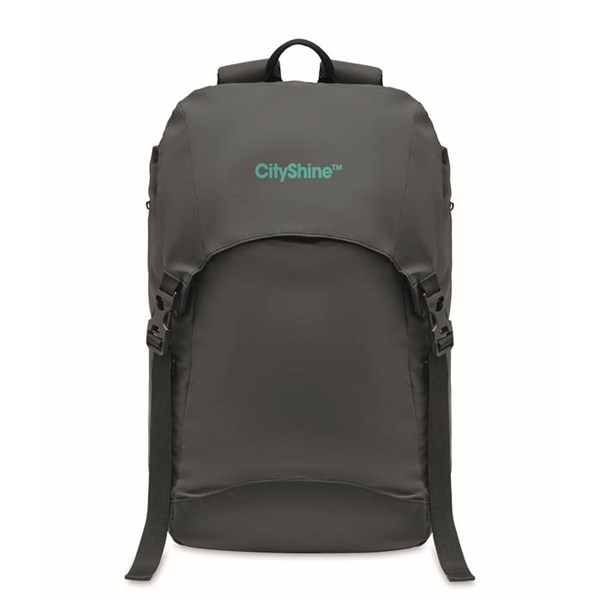 Obrázky: Čierny reflexný outdoorový ruksak, Obrázok 14