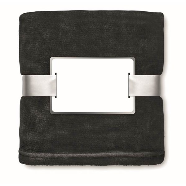 Obrázky: Čierna flísová deka s komplimentkou, Obrázok 2