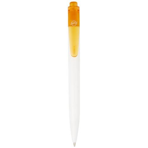 Obrázky: Oranžovo-biele gul.pero z plastu recykl. z oceánu