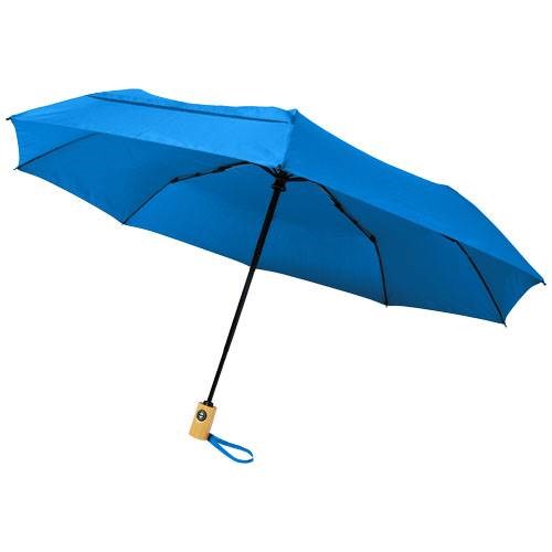 Obrázky: Automatický skladací dáždnik, rec. PET, modrý