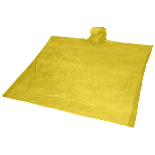 Obrázky: Žlté jednorazové pončo do dažďa z rec.plastu, Obrázok 1