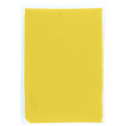 Obrázky: Žlté jednorazové pončo do dažďa z rec.plastu, Obrázok 3