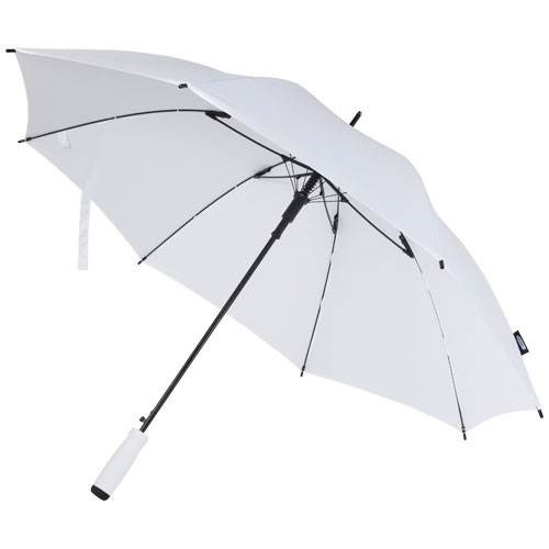 Obrázky: Biely automatický dáždnik z recykl. PET