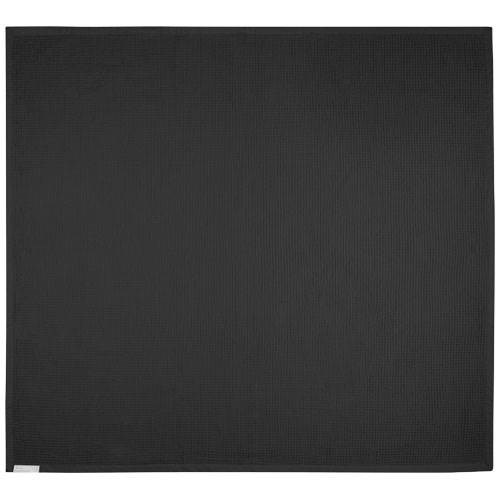 Obrázky: Bavlnená vaflová deka 150 × 140 cm, čierna, Obrázok 2