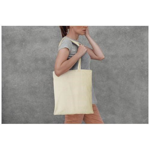 Obrázky: Oranžová nákupná taška, hrubá bavlna, 180g/m2, Obrázok 3