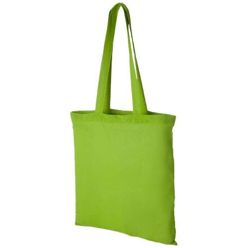 Obrázky: Limetková nákupná taška, hrubá bavlna, 180g/m2