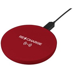 Obrázky: Červená bezdrôtová nabíjačka, svietiace logo 10 W