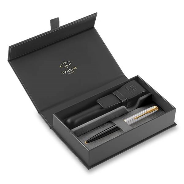 Obrázky: GP PARKER 51 Premium BlackGT+ čierne kožené puzdro