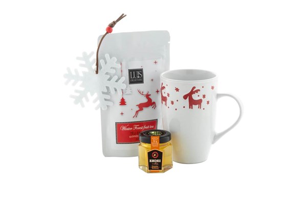 Obrázky: Vianočná darček. sada-čaj,hrnček,lesný med,ozdoba, Obrázok 2