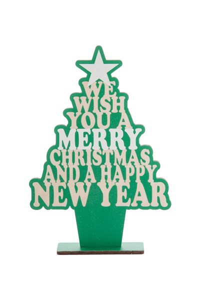 Obrázky: Vianočná  dekorácia na stôl  - stromček zelený, Obrázok 2