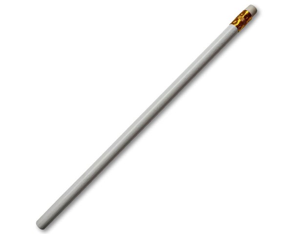 Obrázky: Biela drevená ceruzka s gumou, Obrázok 2