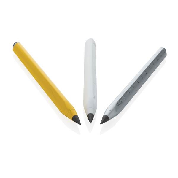 Obrázky: Nekonečná viacúčelová ceruzka z rec.hliníka, biela, Obrázok 6
