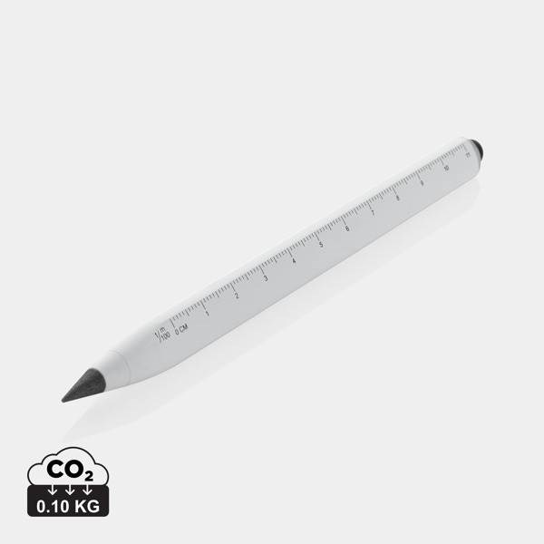 Obrázky: Nekonečná viacúčelová ceruzka z rec.hliníka, biela, Obrázok 10