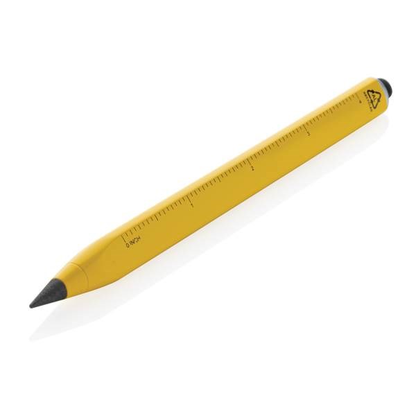Obrázky: Nekonečná viacúčelová ceruzka z rec.hliníka, žltá, Obrázok 2