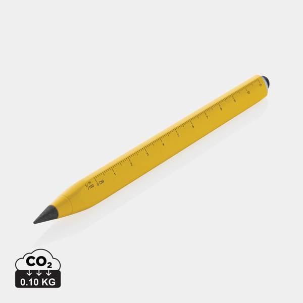 Obrázky: Nekonečná viacúčelová ceruzka z rec.hliníka, žltá, Obrázok 12