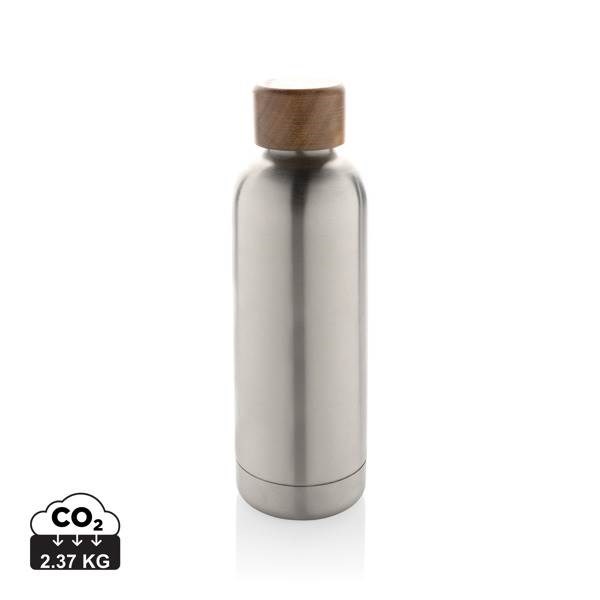 Obrázky: Strieborná termofľaša Wood 0,5 l ,nerez oceľ, Obrázok 10