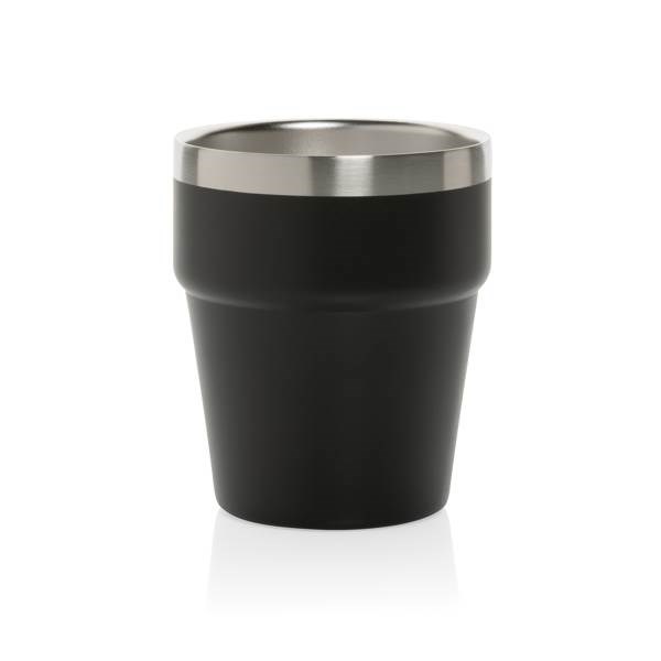 Obrázky: Čierny nerezový hrnček,dvojitá stena, Clark 300ml, Obrázok 2