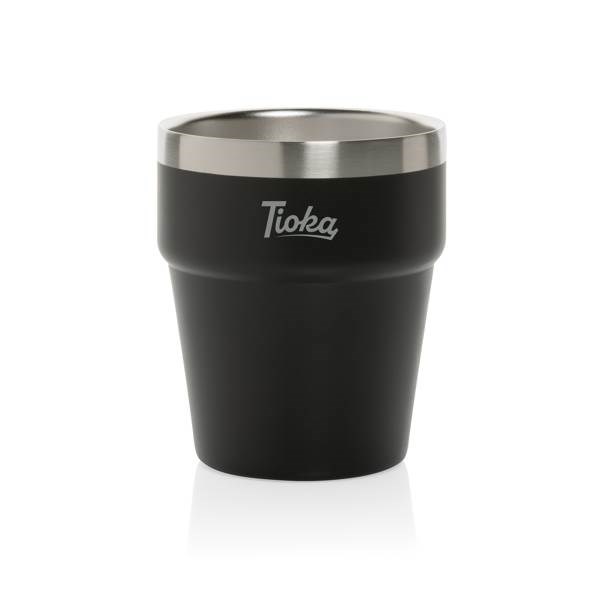 Obrázky: Čierny nerezový hrnček,dvojitá stena, Clark 300ml, Obrázok 3