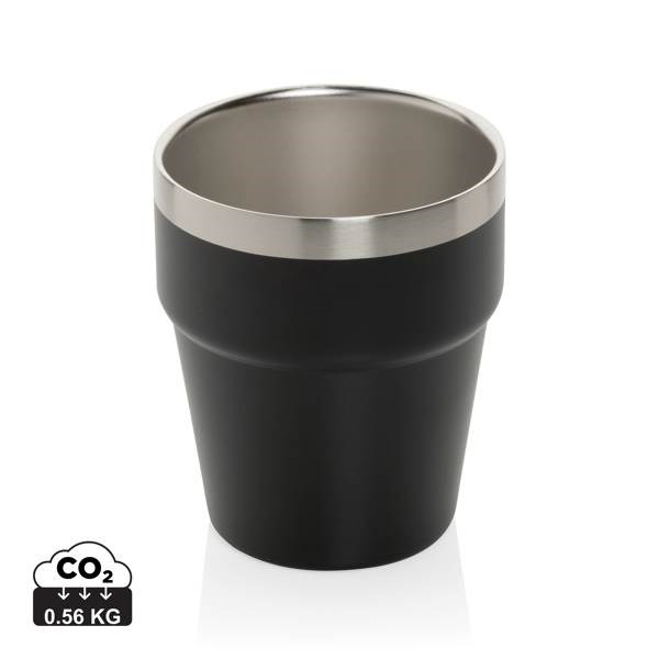 Obrázky: Čierny nerezový hrnček,dvojitá stena, Clark 300ml, Obrázok 8