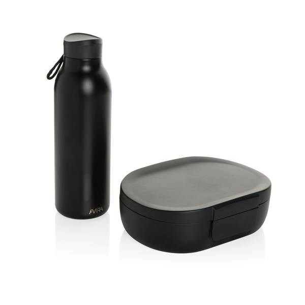 Obrázky: Obedový box Avira Atlas 700ml, rec.plast, čierny, Obrázok 6