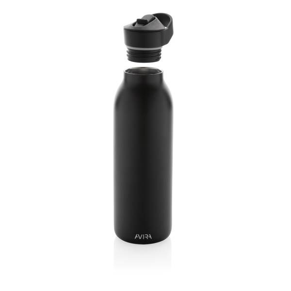 Obrázky: Flip-top fľaša Avira Ara 500ml z rec.ocele,čierna, Obrázok 5
