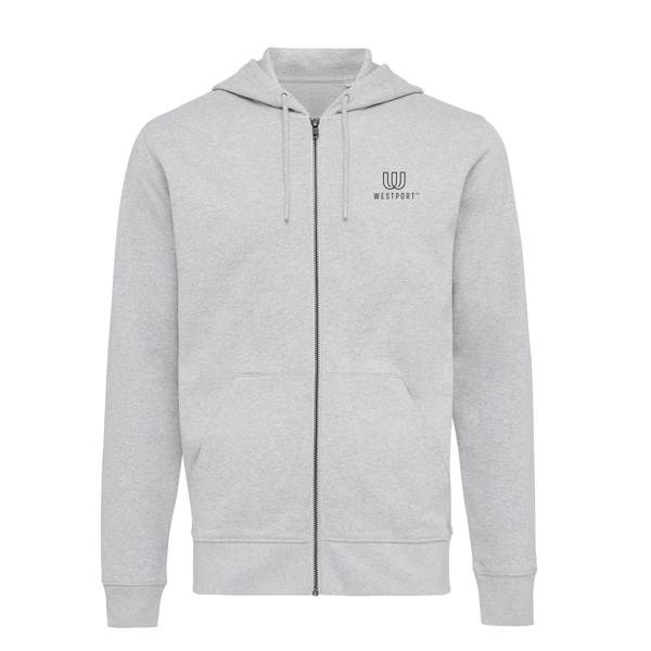Obrázky: Mikina Abisko,kapucňa na zips,rec.bavlna, šedá 5XL, Obrázok 4