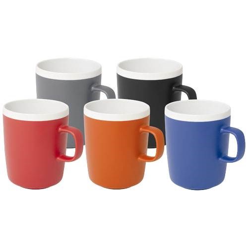Obrázky: Kráľ. modrý keramický hrnček 310ml, biely okraj, Obrázok 3