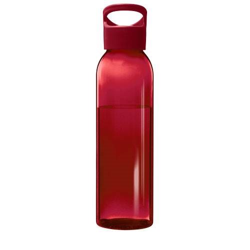 Obrázky: Červená transp. 650ml fľaša z recyklovaného plastu, Obrázok 5