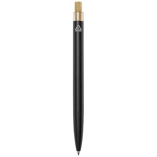 Obrázky: Guličkové pero z recykl. hliníka, čierna, MN, Obrázok 2