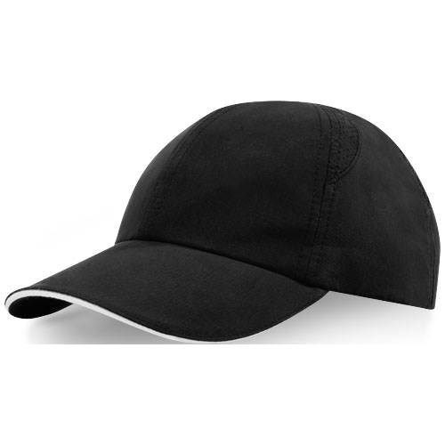 Obrázky: Čierna 6-panel. sendvičová recykl.  šiltovka