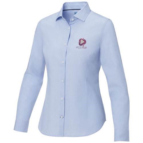Obrázky: Sv. modrá dámska košeľa, dl.rukáv-certif. GOTS, XL, Obrázok 4