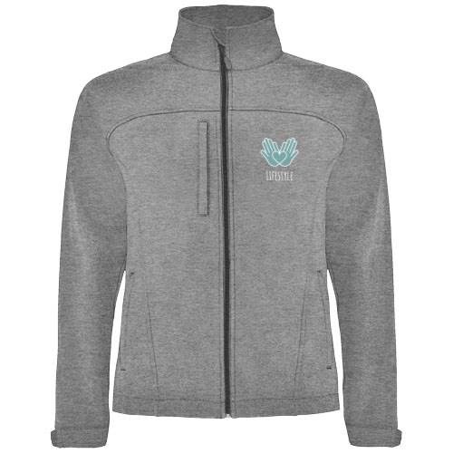 Obrázky: Šedá unisex softshellová bunda Rudolph XXL, Obrázok 3