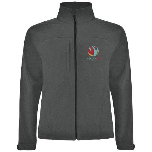 Obrázky: Tm.šedá unisex softshellová bunda Rudolph XL, Obrázok 3