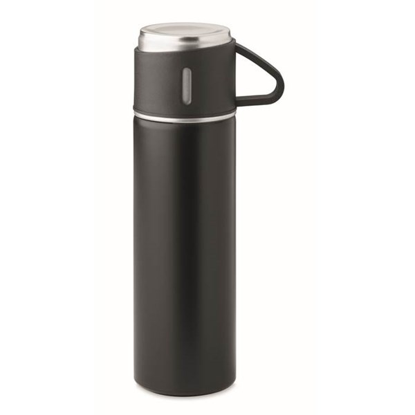 Obrázky: Čierna nerezová termoska 420ml s hrnčekom 150ml, Obrázok 6