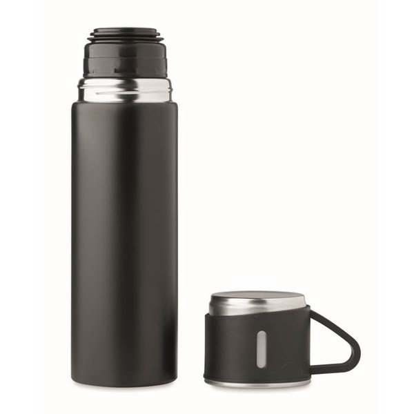 Obrázky: Čierna nerezová termoska 420ml s hrnčekom 150ml, Obrázok 7