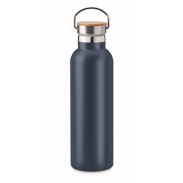 Obrázky: Dvojstenná fľaša 750ml, modrá