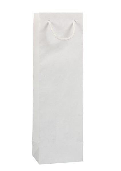 Obrázky: Papierová taška, 12x9x40cm, textilná šnúrka,biela 