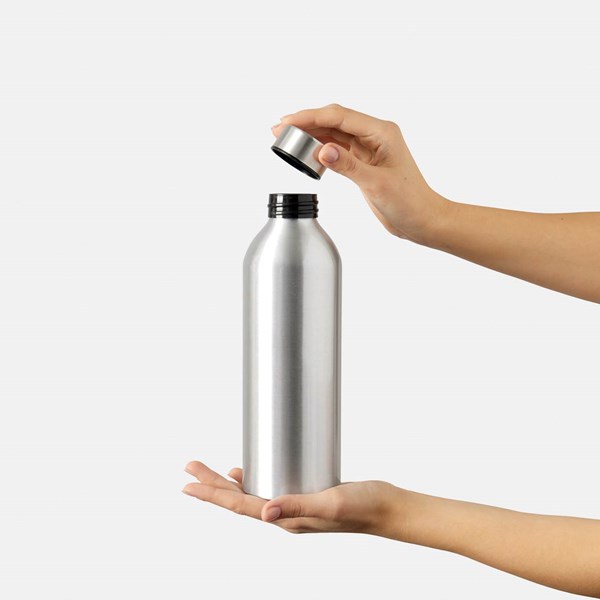 Obrázky: Strieb.hliník.fľaša na pitie 750 ml,skrut. viečko, Obrázok 9