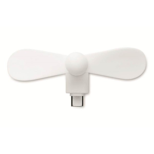 Obrázky: Prenos.ventilátor USB-C pre intel.telefóny, biela, Obrázok 3