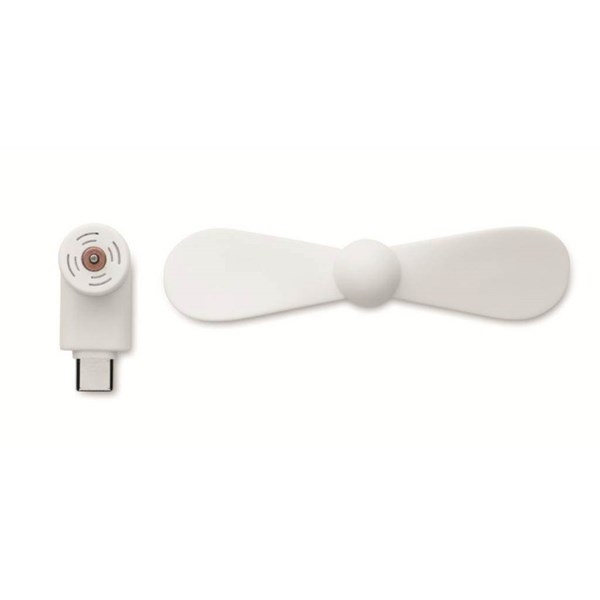 Obrázky: Prenos.ventilátor USB-C pre intel.telefóny, biela, Obrázok 6