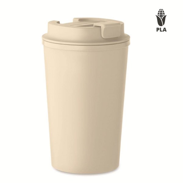 Obrázky: Béžový kelímok zo 100% PLA kukurice, 350ml