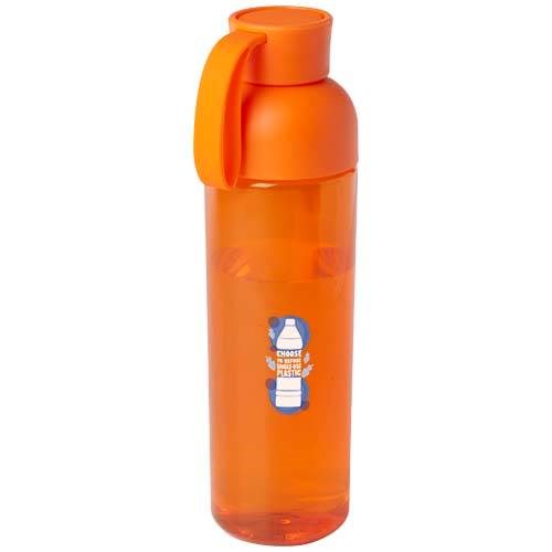 Obrázky: Oranžová 600ml RPET fľaša na vodu. silik. pútko, Obrázok 7