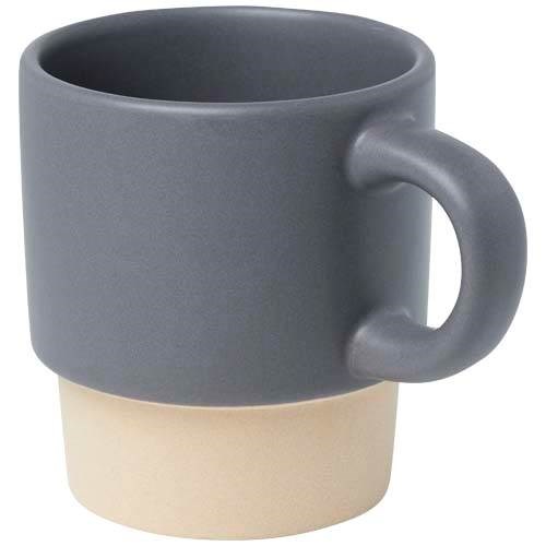 Obrázky: Šedá matná stohovateľná šálka na espresso 130ml