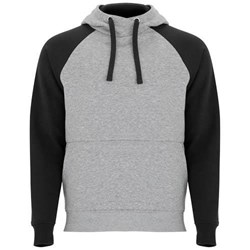 Obrázky: Unisex mikina Badet,kapucňa 280 šedá/ čierna 3XL