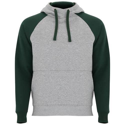 Obrázky: Unisex mikina Badet,kapucňa 280 šedá/ zelená 3XL