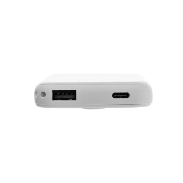 Obrázky: Bezdrôtová magnetická powerbanka 5000mAh 5W, biela, Obrázok 2